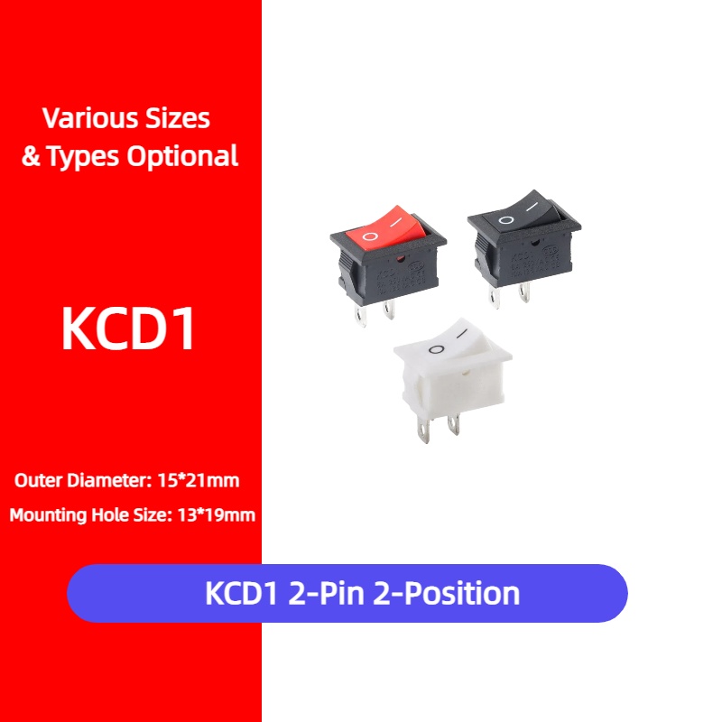 Diy Boat Electronics - 5 Peças KCD1 Interruptor de Botão