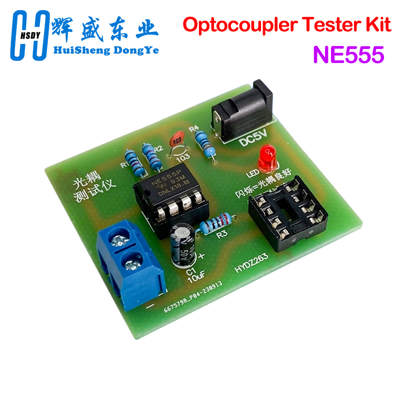 Diy Electronics Workbench - Kit de testador de optoacoplador 555,