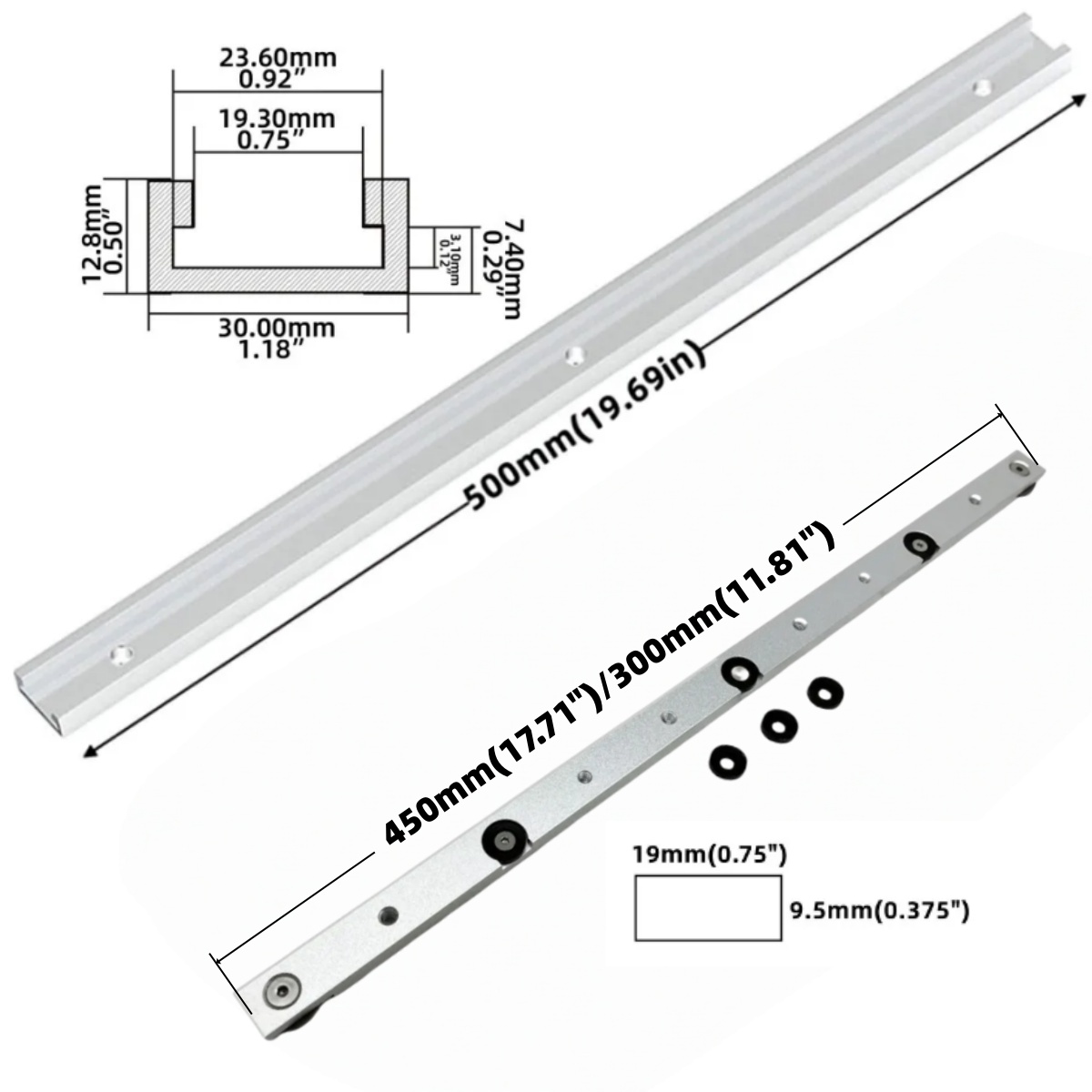 1 Conjunto de Trilho T de Alum - Diy Electronics Workbench avaliação e preço