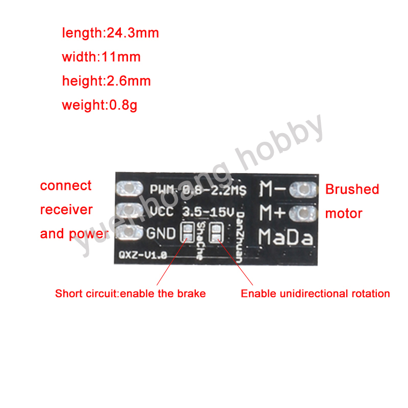 1 peça 3.5-15v escova esc módu - Diy Boat Electronics avaliação e preço