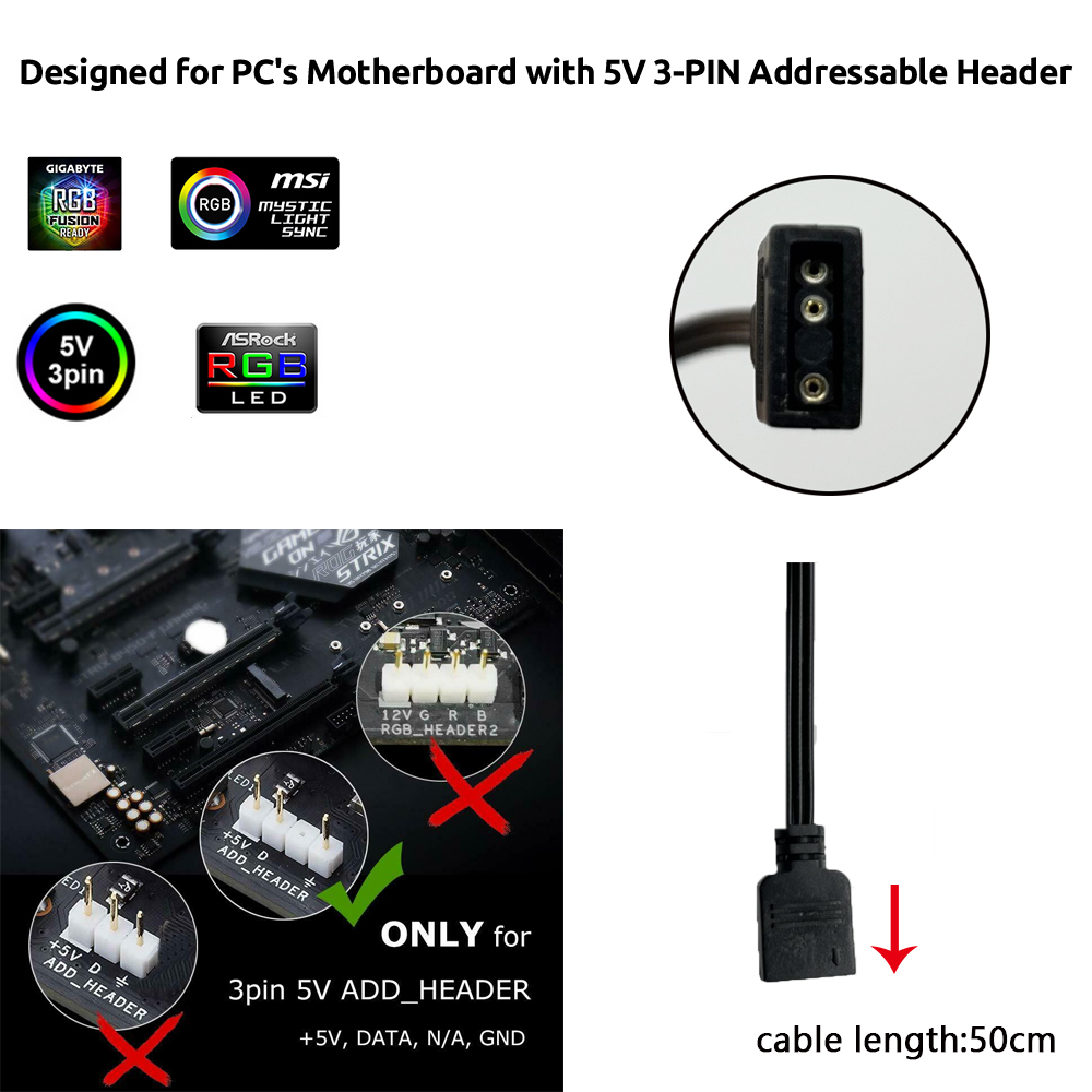 Conector ARGB 3 Pinos 5V para  - Diy Electronics Case avaliação e preço