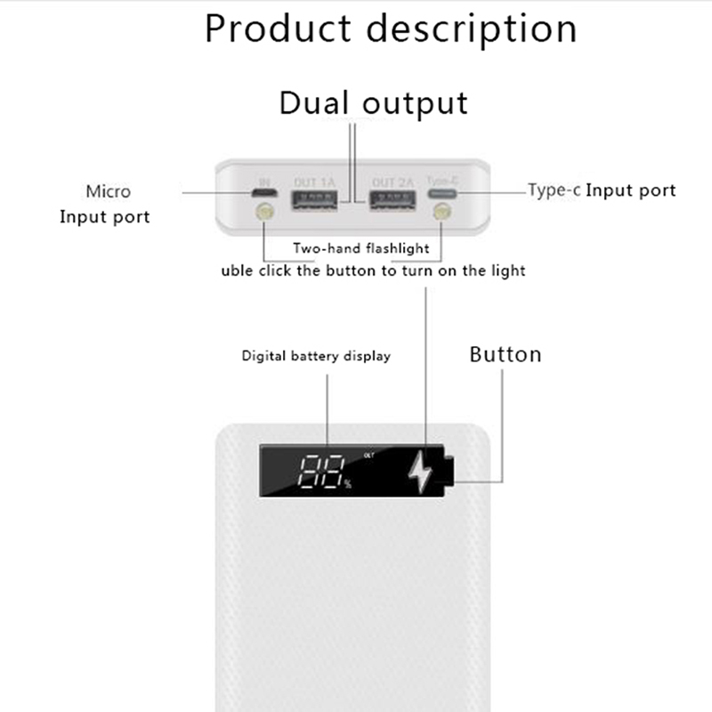 Caso Portátil Banco De Energia - Diy Electronics Case avaliação e preço